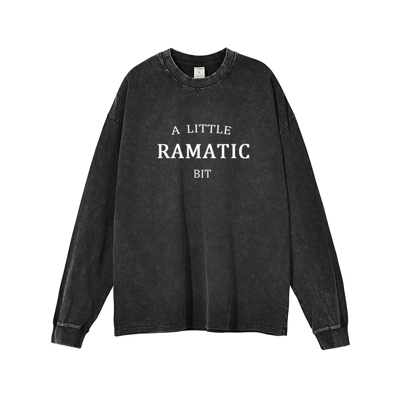 Washed Graphic Long Sleeve T-Shirt – Vintage Oversized Streetwear for Women - 3KDyn
